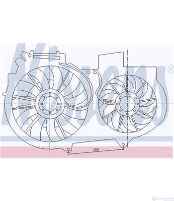 ПЕРКА ВЕНТИЛАТОРНА AUDI A4 CABRIOLET (2002-) 1.8 T - NISSENS