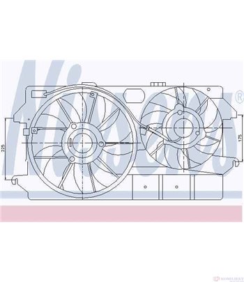 ПЕРКА ВЕНТИЛАТОРНА FORD TOURNEO CONNECT (2002-) 1.8 Di - NISSENS