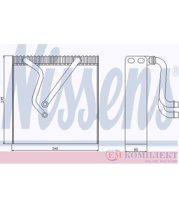 ИЗПАРИТЕЛ КЛИМАТИК VOLKSWAGEN PASSAT (2005-) 2.0 TDI 4motion - NISSENS