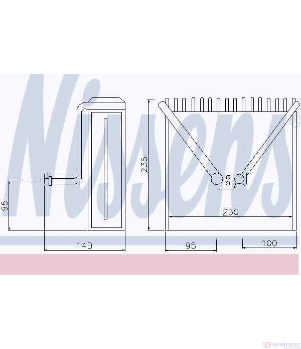 ИЗПАРИТЕЛ КЛИМАТИК VOLKSWAGEN POLO (2001-) 1.4 16V - NISSENS