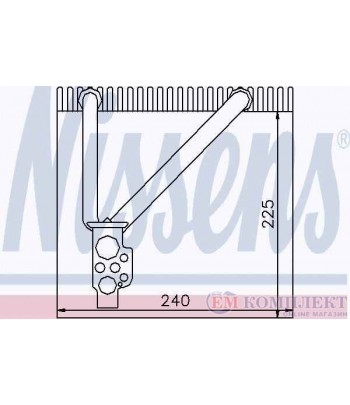 ИЗПАРИТЕЛ КЛИМАТИК VOLKSWAGEN EOS (2006-) 2.0 TFSI - NISSENS