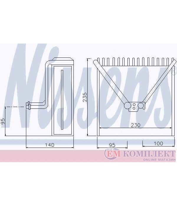 ИЗПАРИТЕЛ КЛИМАТИК VOLKSWAGEN POLO (2001-) 1.2 12V - NISSENS