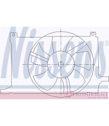 ПЕРКА ВЕНТИЛАТОРНА OPEL CORSA B (1993-) 1.4 Si - NISSENS