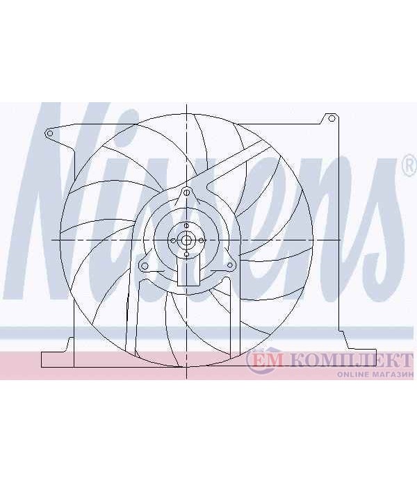 ПЕРКА ВЕНТИЛАТОРНА OPEL ASTRA F VAN (1991-) 1.6 i - NISSENS