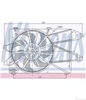 ПЕРКА ВЕНТИЛАТОРНА FORD MONDEO III (2000-) 1.8 SCi - NISSENS