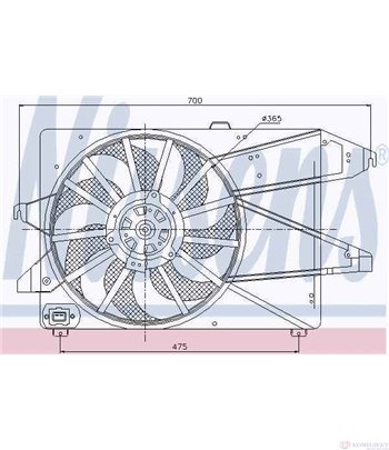ПЕРКА ВЕНТИЛАТОРНА FORD MONDEO III (2000-) 2.0 16V - NISSENS
