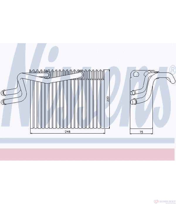 ИЗПАРИТЕЛ КЛИМАТИК NISSAN KUBISTAR (2003-) 1.2 16V - NISSENS