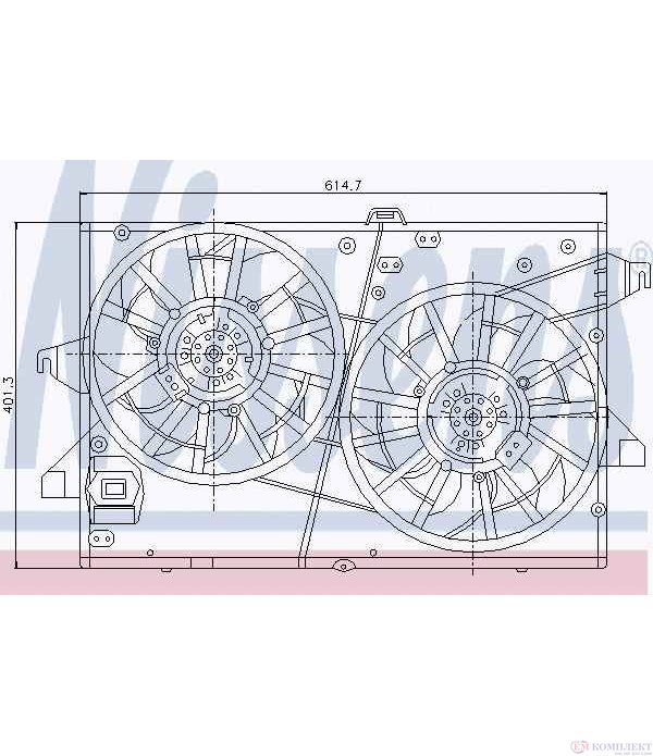 ПЕРКА ВЕНТИЛАТОРНА FORD MONDEO III (2000-) 2.0 16V DITDDiTDCi - NISSENS