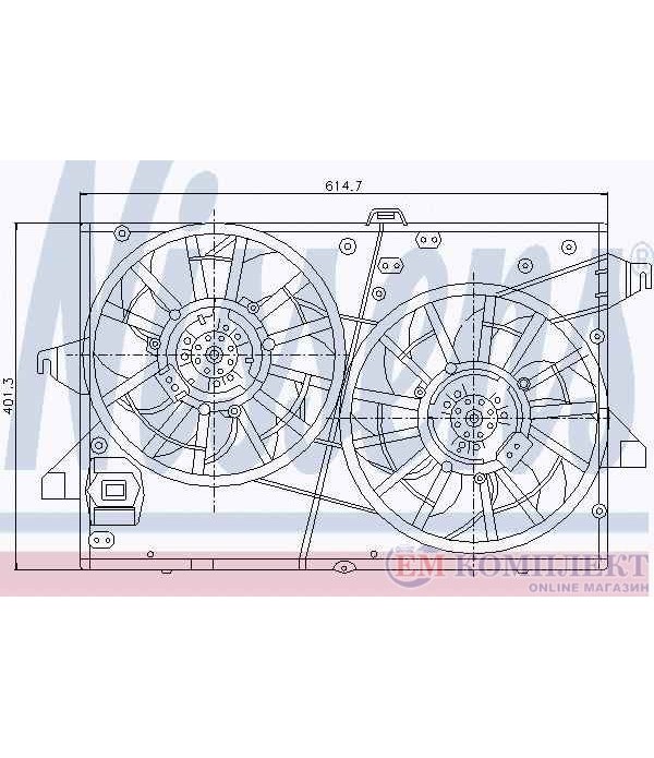 ПЕРКА ВЕНТИЛАТОРНА FORD MONDEO III COMBI (2000-) 2.0 16V TDDiTDCi - NISSENS
