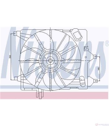 ПЕРКА ВЕНТИЛАТОРНА RENAULT CLIO II (1998-) 1.2 - NISSENS