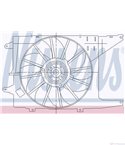 ПЕРКА ВЕНТИЛАТОРНА RENAULT MEGANE SCENIC (1997-) 1.4 i - NISSENS