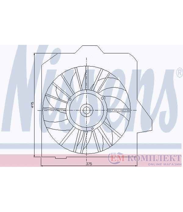ПЕРКА ВЕНТИЛАТОРНА CHRYSLER VOYAGER III (2000-) 2.4 - NISSENS
