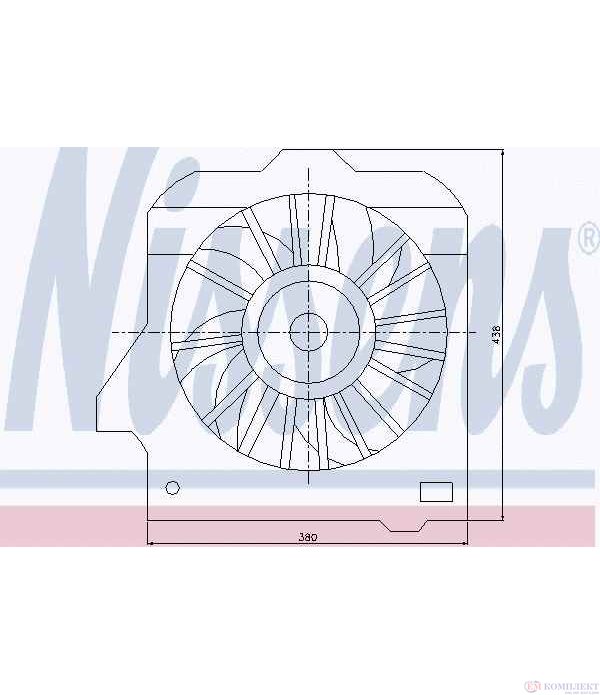 ПЕРКА ВЕНТИЛАТОРНА CHRYSLER VOYAGER III (2000-) 3.8 AWD - NISSENS