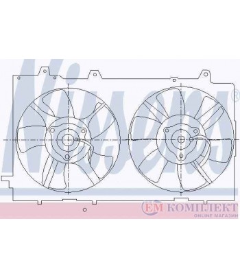 ПЕРКА ВЕНТИЛАТОРНА SUBARU FORESTER (2002-) 2.0 S Turbo - NISSENS