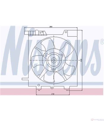 ПЕРКА ВЕНТИЛАТОРНА SUBARU IMPREZA SEDAN (2000-) 2.0 WRX STi - NISSENS