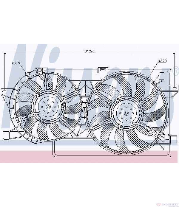 ПЕРКА ВЕНТИЛАТОРНА CHRYSLER VOYAGER III (2000-) 2.8 CRD - NISSENS