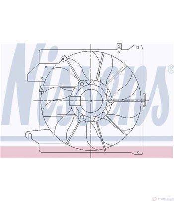 ПЕРКА ВЕНТИЛАТОРНА FORD TOURNEO CONNECT (2002-) 1.8 16V - NISSENS