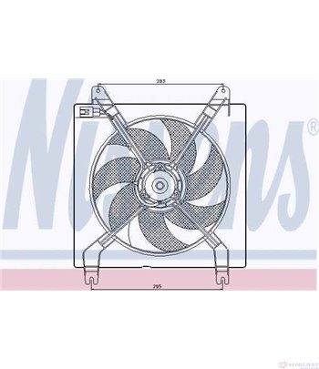 ПЕРКА ВЕНТИЛАТОРНА CHEVROLET LACETTI (2005-) 1.4 16V - NISSENS