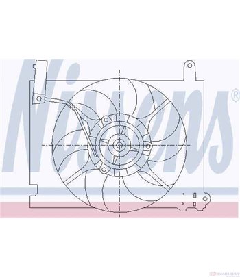 ПЕРКА ВЕНТИЛАТОРНА CHEVROLET AVEO HATCHBACK (2008-) 1.4 - NISSENS
