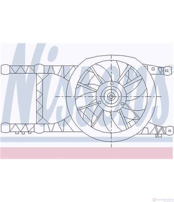 ПЕРКА ВЕНТИЛАТОРНА RENAULT LAGUNA (1993-) 1.8 - NISSENS