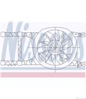 ПЕРКА ВЕНТИЛАТОРНА RENAULT LAGUNA GRANDTOUR (1995-) 2.0 - NISSENS