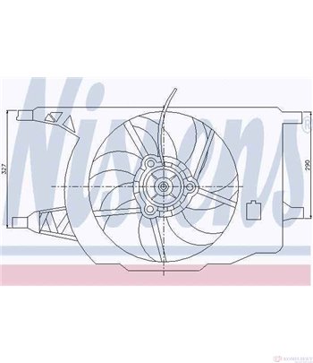 ПЕРКА ВЕНТИЛАТОРНА RENAULT LAGUNA II (2001-) 1.8 16V - NISSENS