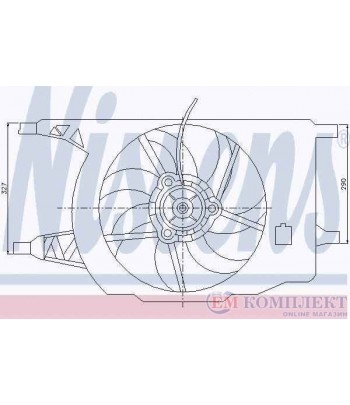 ПЕРКА ВЕНТИЛАТОРНА RENAULT LAGUNA II (2001-) 2.0 16V IDE - NISSENS