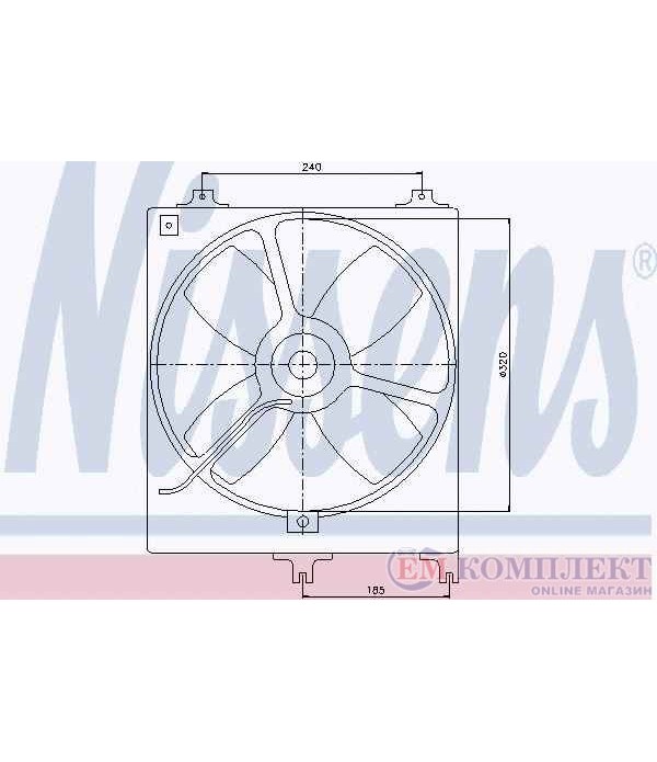 ПЕРКА ВЕНТИЛАТОРНА MAZDA 626 III COUPE (1987-) 1.8 - NISSENS