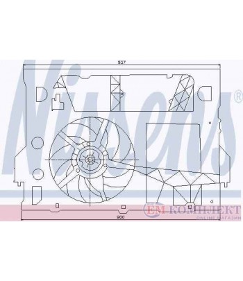 ПЕРКА ВЕНТИЛАТОРНА NISSAN PRIMASTAR (2002-) dCi 100 - NISSENS