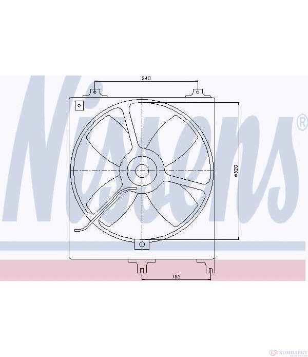 ПЕРКА ВЕНТИЛАТОРНА MAZDA 626 III COUPE (1987-) 2.0 12V - NISSENS