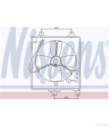 ПЕРКА ВЕНТИЛАТОРНА MAZDA 626 III STATION WAGON (1987-) 2.0 16V - NISSENS