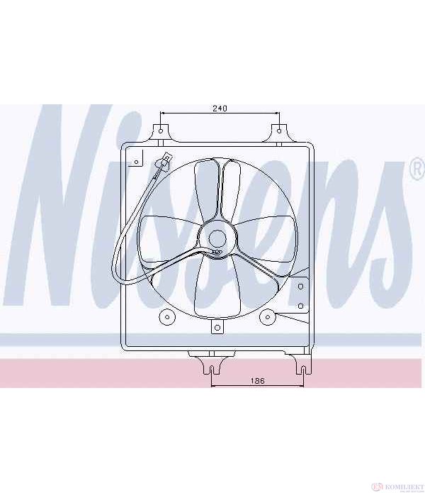 ПЕРКА ВЕНТИЛАТОРНА MAZDA 626 III STATION WAGON (1987-) 2.0 16V - NISSENS
