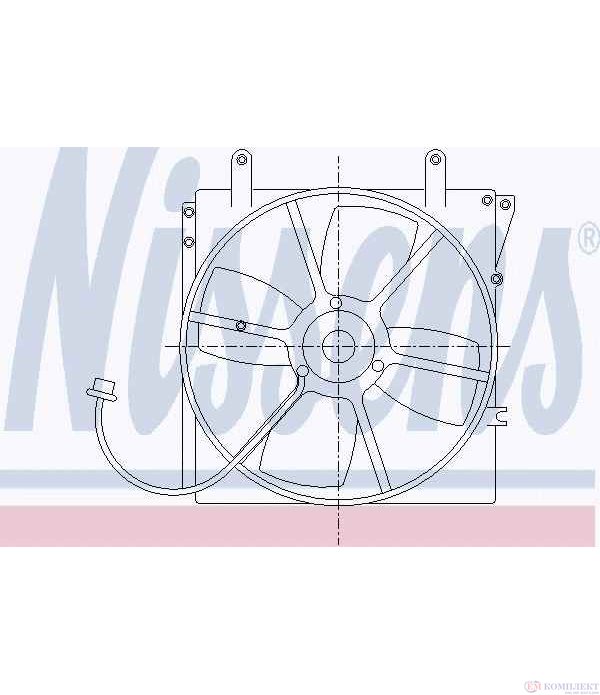ПЕРКА ВЕНТИЛАТОРНА MAZDA 626 IV HATCHBACK (1991-) 2.0 i - NISSENS