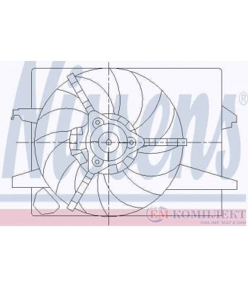 ПЕРКА ВЕНТИЛАТОРНА FORD FIESTA V (2001-) 1.25 16V - NISSENS
