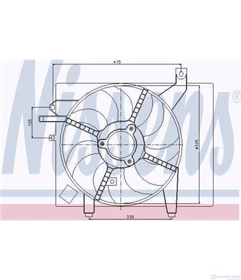 ПЕРКА ВЕНТИЛАТОРНА HYUNDAI GETZ (2002-) 1.6 - NISSENS