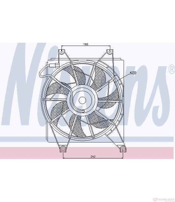 ПЕРКА ВЕНТИЛАТОРНА HYUNDAI ACCENT I (1994-) 1.3 i 12V - NISSENS