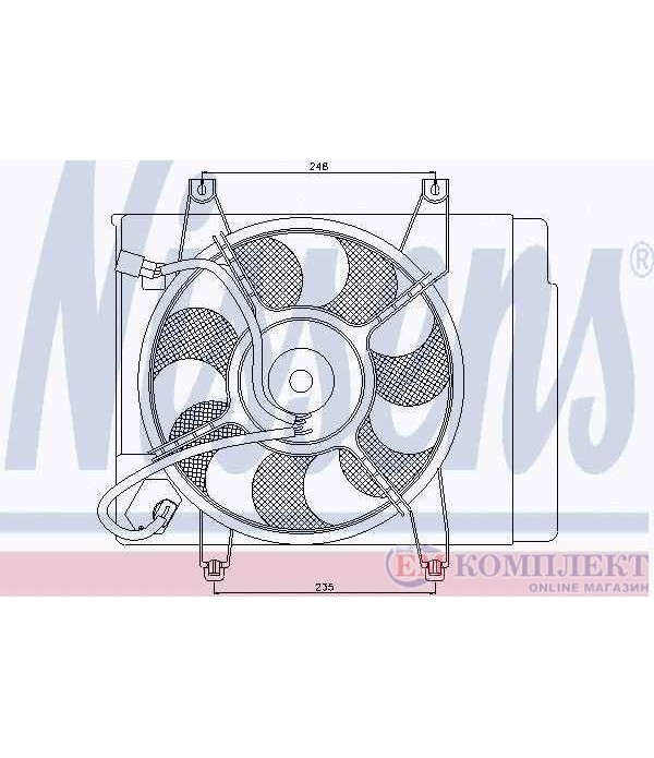 ПЕРКА ВЕНТИЛАТОРНА KIA PICANTO (2004-) 1.0 - NISSENS