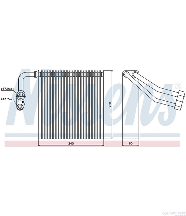 ИЗПАРИТЕЛ КЛИМАТИК FORD C MAX (2007-) 2.0 TDCi - NISSENS