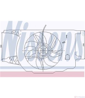 ПЕРКА ВЕНТИЛАТОРНА RENAULT LAGUNA II (2001-) 2.2 dCi - NISSENS