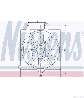 ПЕРКА ВЕНТИЛАТОРНА NISSAN PRIMERA (1996-) 1.6 16V - NISSENS