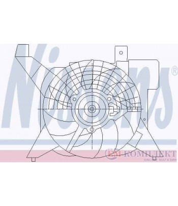 ПЕРКА ВЕНТИЛАТОРНА PEUGEOT 106 II (1996-) 1.1 i - NISSENS