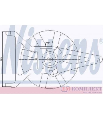 ПЕРКА ВЕНТИЛАТОРНА PEUGEOT 106 II (1996-) 1.1 i - NISSENS