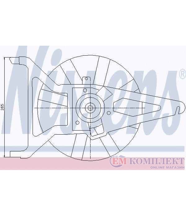 ПЕРКА ВЕНТИЛАТОРНА PEUGEOT 106 II (1996-) 1.1 i - NISSENS