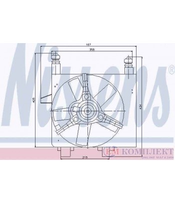 ПЕРКА ВЕНТИЛАТОРНА FORD FIESTA IV (1995-) 1.3 i - NISSENS
