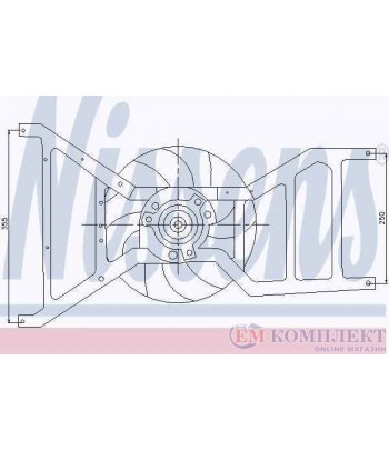 ПЕРКА ВЕНТИЛАТОРНА RENAULT GRAND SCENIC II (2004-) 1.6 - NISSENS
