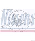 ПЕРКА ВЕНТИЛАТОРНА RENAULT MODUS (2004-) 1.6 - NISSENS