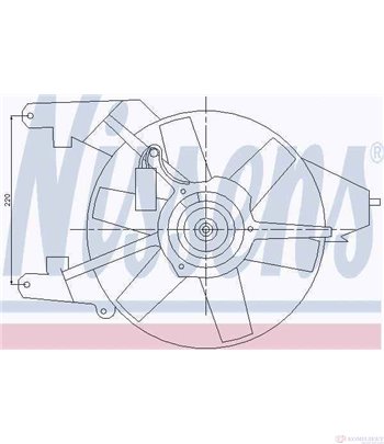 ПЕРКА ВЕНТИЛАТОРНА RENAULT MODUS (2004-) 1.6 - NISSENS