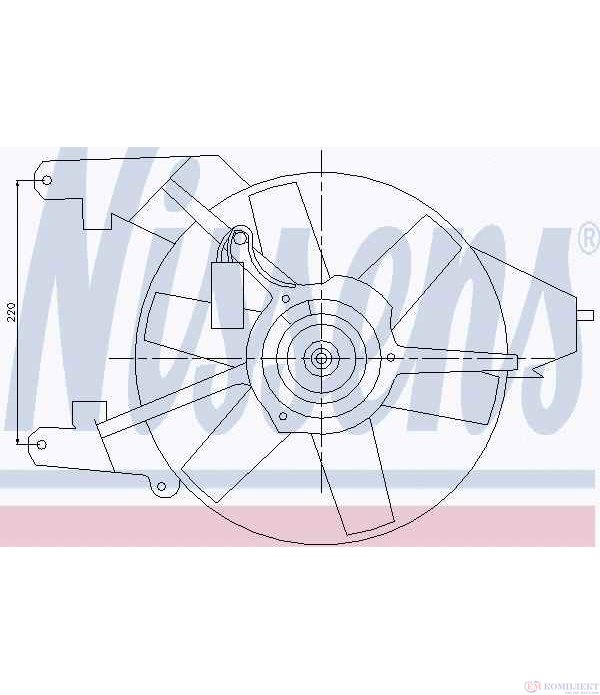 ПЕРКА ВЕНТИЛАТОРНА RENAULT MODUS (2004-) 1.6 - NISSENS
