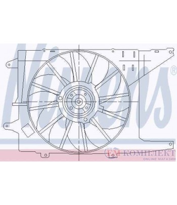 ПЕРКА ВЕНТИЛАТОРНА RENAULT MEGANE SCENIC (1997-) 1.6 i - NISSENS