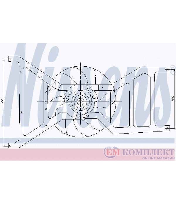 ПЕРКА ВЕНТИЛАТОРНА RENAULT MEGANE II COMBI (2003-) 1.5 dCi - NISSENS